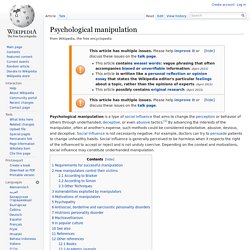 Psychological manipulation
