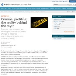 Criminal profiling: the reality behind the myth