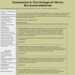 Existential & Psychological Movie Recommendations