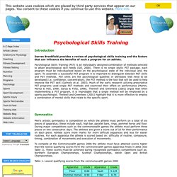 Psychological Skills Training