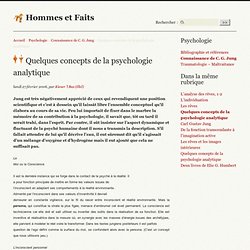 Quelques concepts de la psychologie analytique - Hommes et Faits