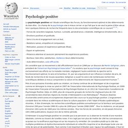 Psychologie positive (Wikipedia)