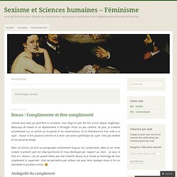 Sexisme et Sciences humaines - Féminisme