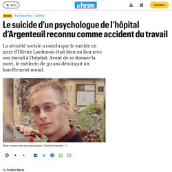 Le suicide d’un psychologue de l’hôpital d’Argenteuil reconnu comme accident du travail