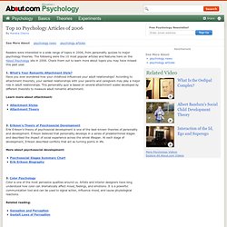 Top Ten Psychology Articles of 2006 - Ten Most Popular Psychology Articles of 2006