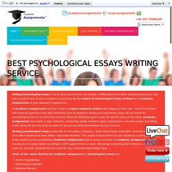 Writing a Psychology Essays from Academic Assignments UK