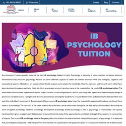 IB Psychology Tuition - Baccalaureate Classes