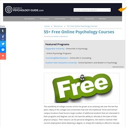 55+ Awesome Free Online Psychology Courses & Certificates