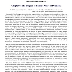 Soviet Psychology: Chapter 8: The Tragedy of Hamlet, Prince of Denmark