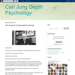 Carl Jung and "Compensation" [Lexicon]