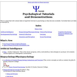 Psychology Tutorials and Demonstrations