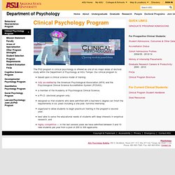 Clinical Psychology Program