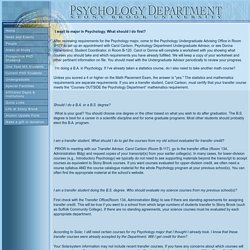 Psychology Department @ SUNY Stony Brook