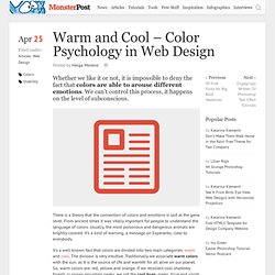 Warm and Cool – Color Psychology in Web Design