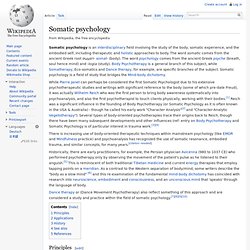 Somatic psychology