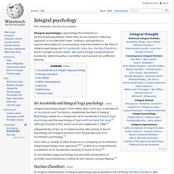 Integral psychology