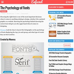 The Psychology of Fonts - Infographic