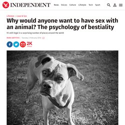 Why would anyone want to have sex with an animal? The psychology of bestiality