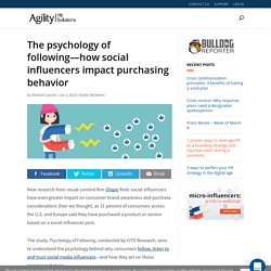 The psychology of following—how social influencers impact purchasing behavior