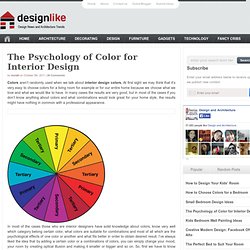 The Psychology of Color for Interior Design