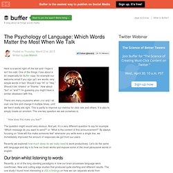 The most persuasive words in English: The psychology of language