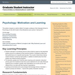 Psychology: Motivation and Learning