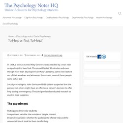 To Help or Not To Help? - The Psychology Notes Headquarters