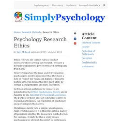 Psychology Research Ethics