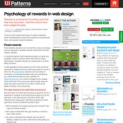 Psychology of rewards in web design