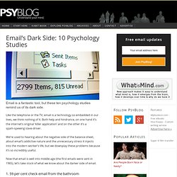 Email’s Dark Side: 10 Psychology Studies