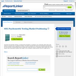 SHL Psychometric Testing Market Positioning
