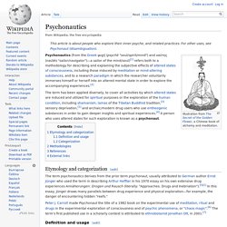 Psychonautics