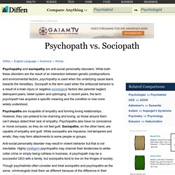 Psychopath vs Sociopath