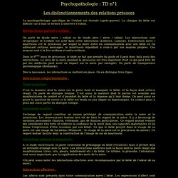Psychopathologie : TD n°1