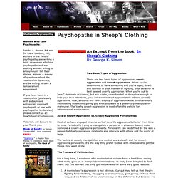 Psychopaths In Sheep's Clothing