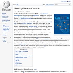 Hare Psychopathy Checklist