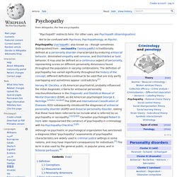 Psychopathy