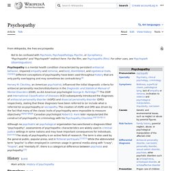 Psychopathy - Wikipedia