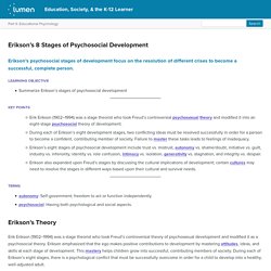 Erikson’s 8 Stages of Psychosocial Development