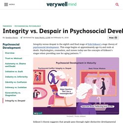 Integrity vs. Despair in Psychosocial Development