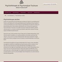 Psychothérapie adultes