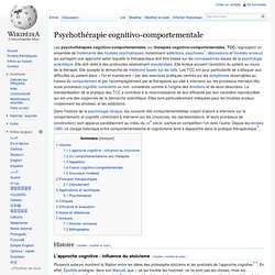 Psychothérapie cognitivo-comportementale