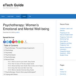 Psychotherapy: Women’s Emotional and Mental Well-being - eTech Guide