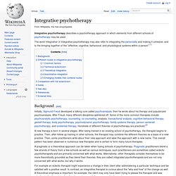 Integrative psychotherapy
