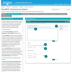 Command Line Search - PsycINFO - LibGuides at ProQuest