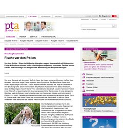 PTA-Forum online: Heuschnupfenprävention: Flucht vor den Pollen