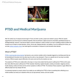 PTSD and Medical Marijuana