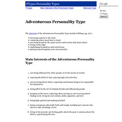 Adventurous Personality Type