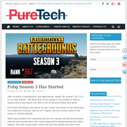 Pubg Season 3 Has Started