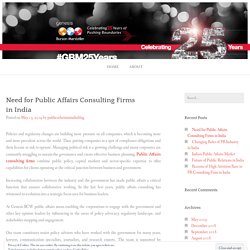 Need for Public Affairs Consulting Firms in India